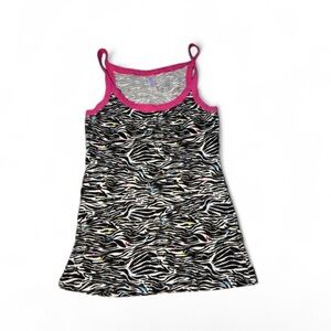 Y2K Pink Zebra Tank Top⭐️